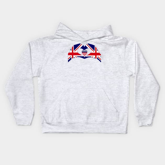 We Heart UK & USA Patriot Flag Series Kids Hoodie by Village Values